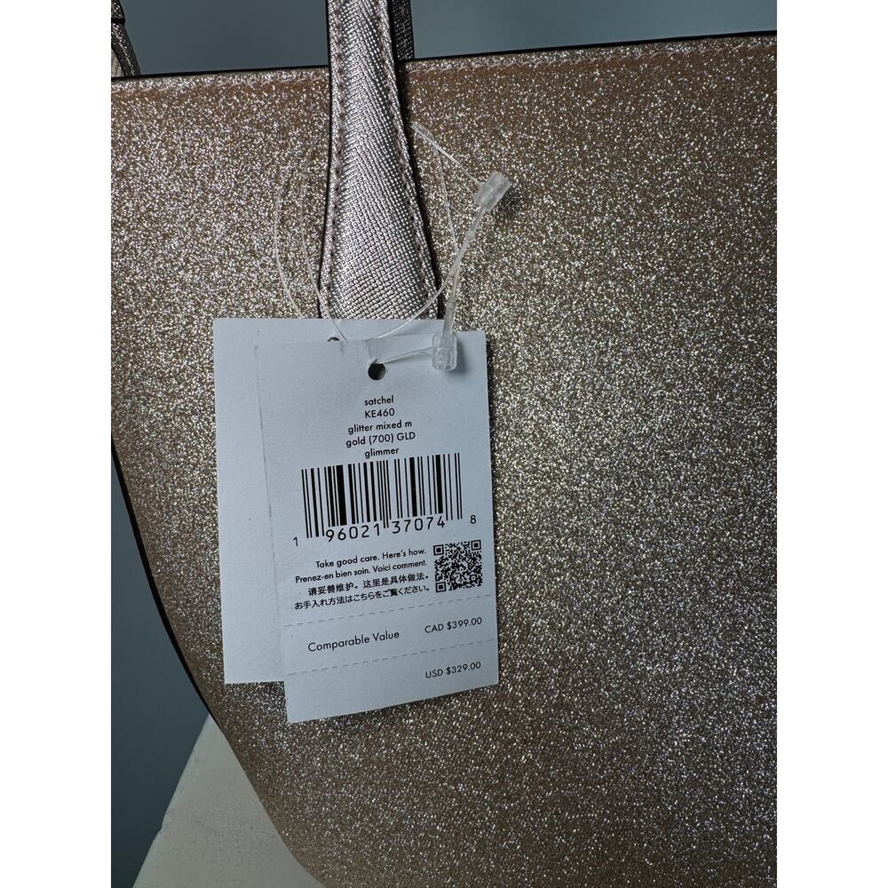 NWT Kate Spade Gold Glimmer Satchel – Crossbody, Style KE460 - Picture 6 of 9